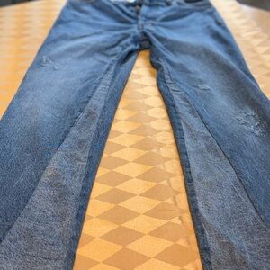 Free People Light Cropped Denim Jeans with Inserts Size 25
